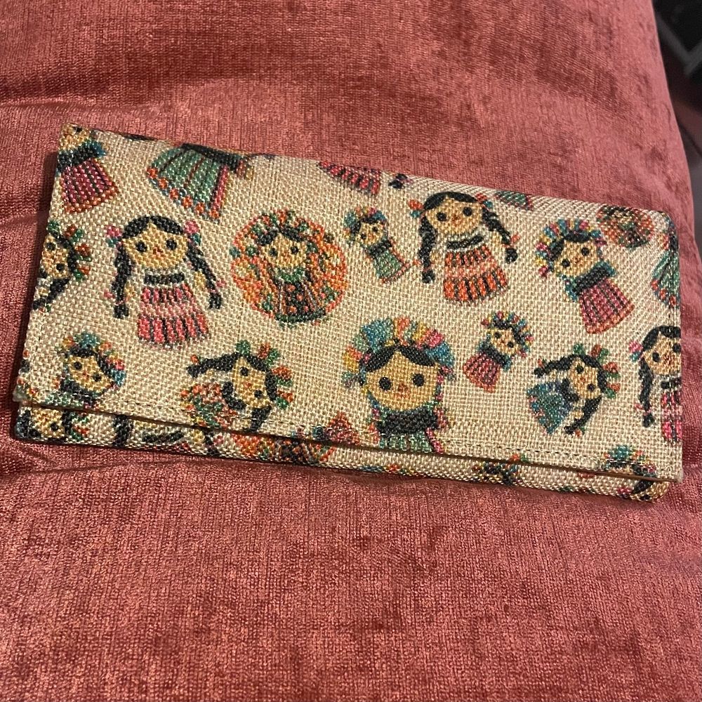 Little Frida canvas jute‎ folding wallet mirror